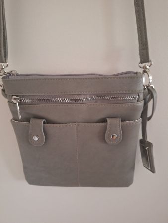 Elegante Venturini Milano Tasche, Umhängetasche, grau
