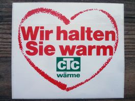 CTC Wärme Herz Aufkleber