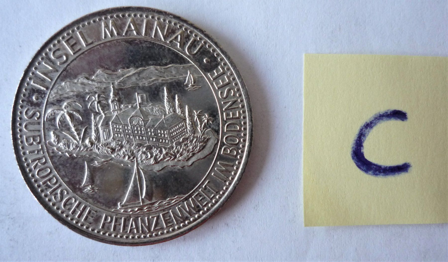 Tutti le monete: Insel Mainau  /  Wertmarke  / Silber -C- – Usato da Rafz venduto da Sonnenblume305