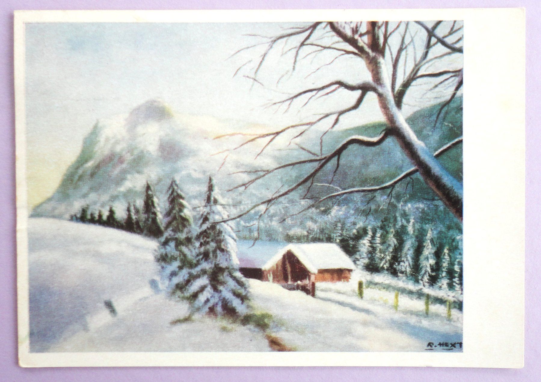 Cartoline postali: Ferme en Hiver - Gehöft im Winter – Difettoso da Fétigny venduto da Billy2miny