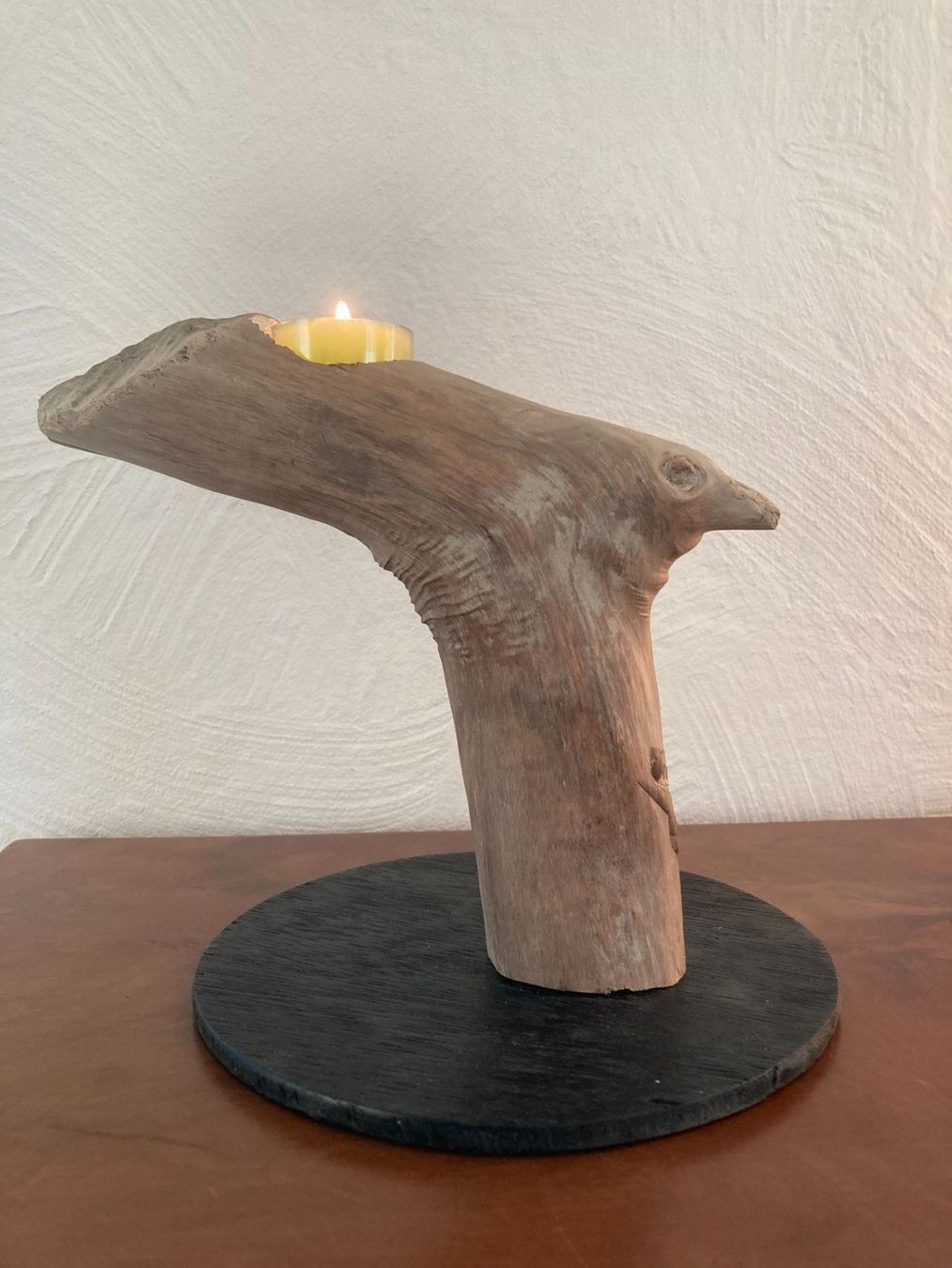 Kerzenständer: Kerzenhalter Schwemmholz Vogel Handarbeit – Gebraucht aus Subingen von Etageren 2