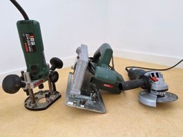 BOSCH Oberfräse, Handkreissäge, Winkelschleifer GWS 750