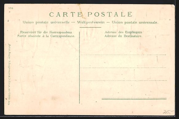 Ansichtskarten: Passepartout-Lithographie Geneve, Ile Ro – Gebraucht aus Berlin von bartko-reher 1