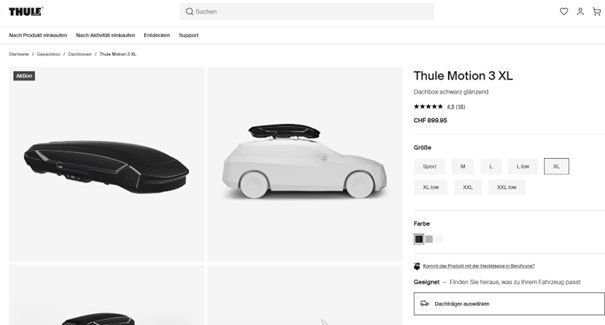 Thule Box da tetto: Thule Motion XT XL Dachbox  500L - NEUWERTIG – Nuovo (secondo la descrizione) da Oberägeri venduto da ord_8gs6 5