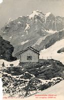 Mutthorn-Hütte   BE (2'940 m)  Jungfrau  und  Hütten-Stempel