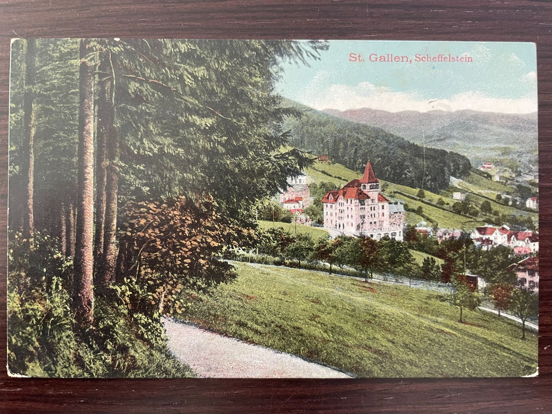 Cartoline postali: ST. GALLEN Scheffelstein, 3 Ansichtskarten – Usato da Wald ZH venduto da TLILEF 1