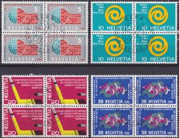 1961 Nr.375-378 Viererblöcke mit Ersttags-Stempel, K:30.-