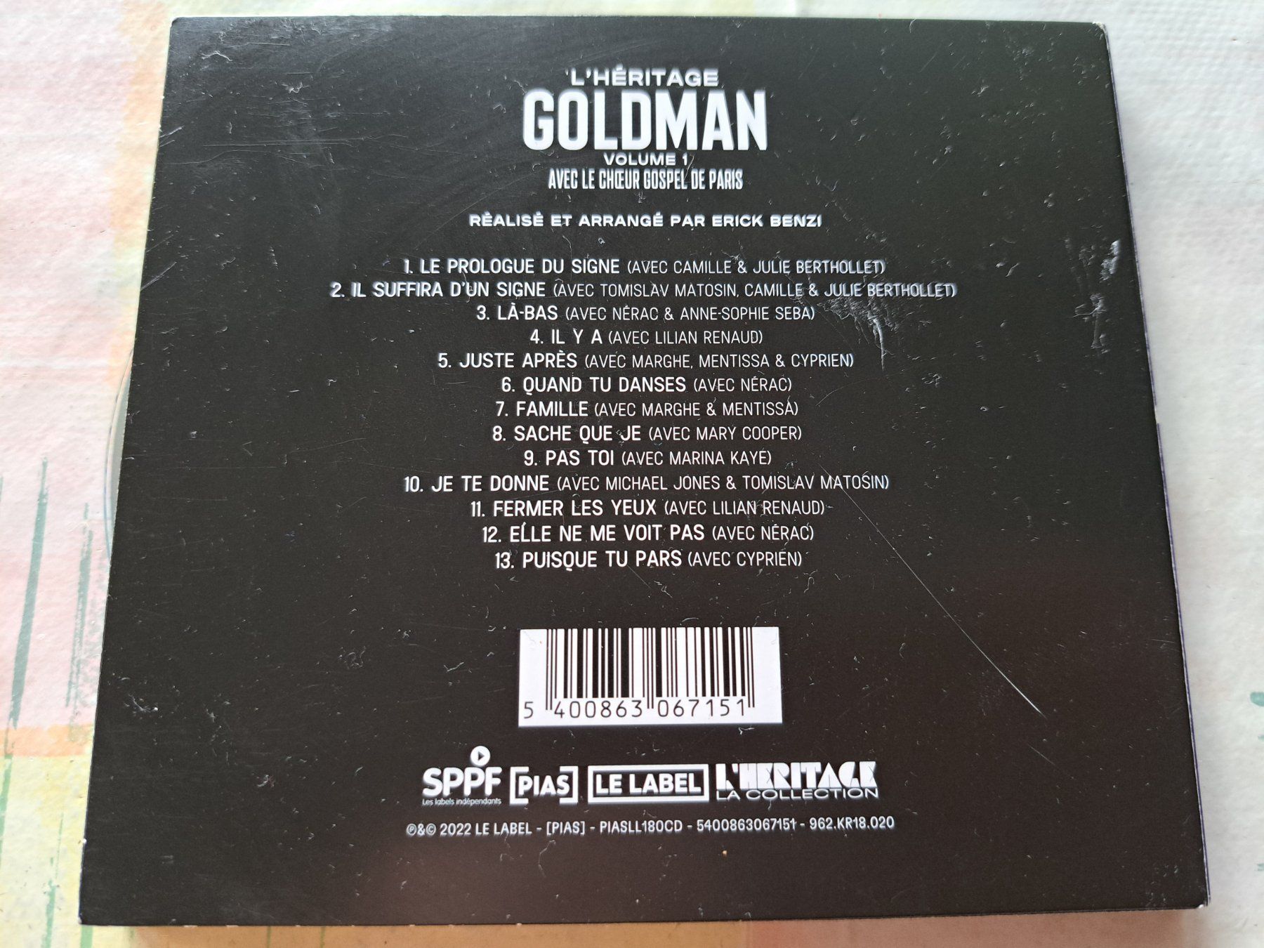 CD: Cd L'Héritage de Goldman - Volume 1 – Usato da Pully venduto da bro_n52j 1