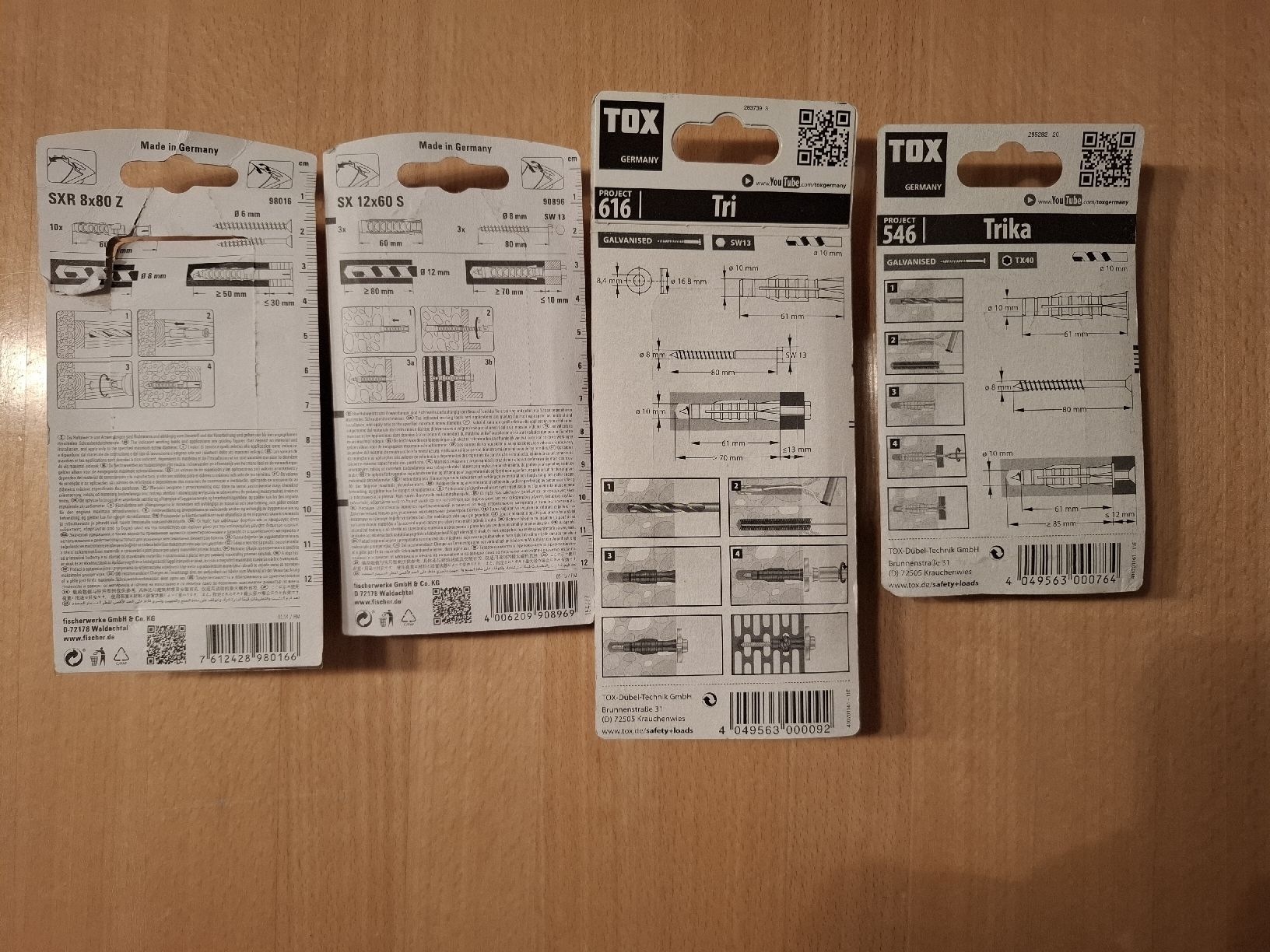 Fischer Tutti gli attrezzi: Fischer, Tox Dübel Sortiment, verschiedene Grössen 4 Pack – Nuovo (secondo la descrizione) da Bäretswil venduto da Galada 1