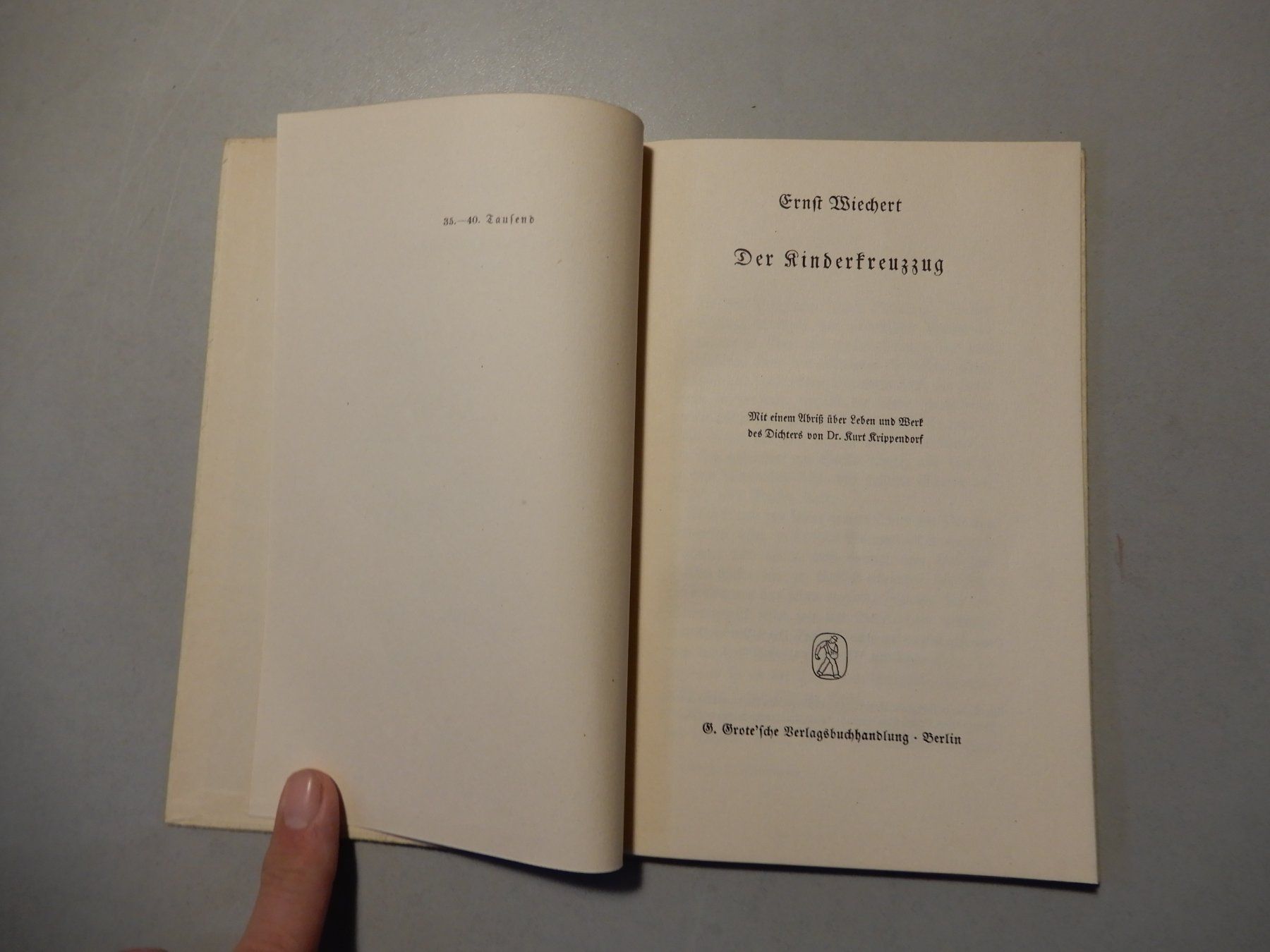 Bücher: Ernst Wiechert - Der Kinderkreuzzug – Gebraucht aus Erstfeld von Mario_boe0 2