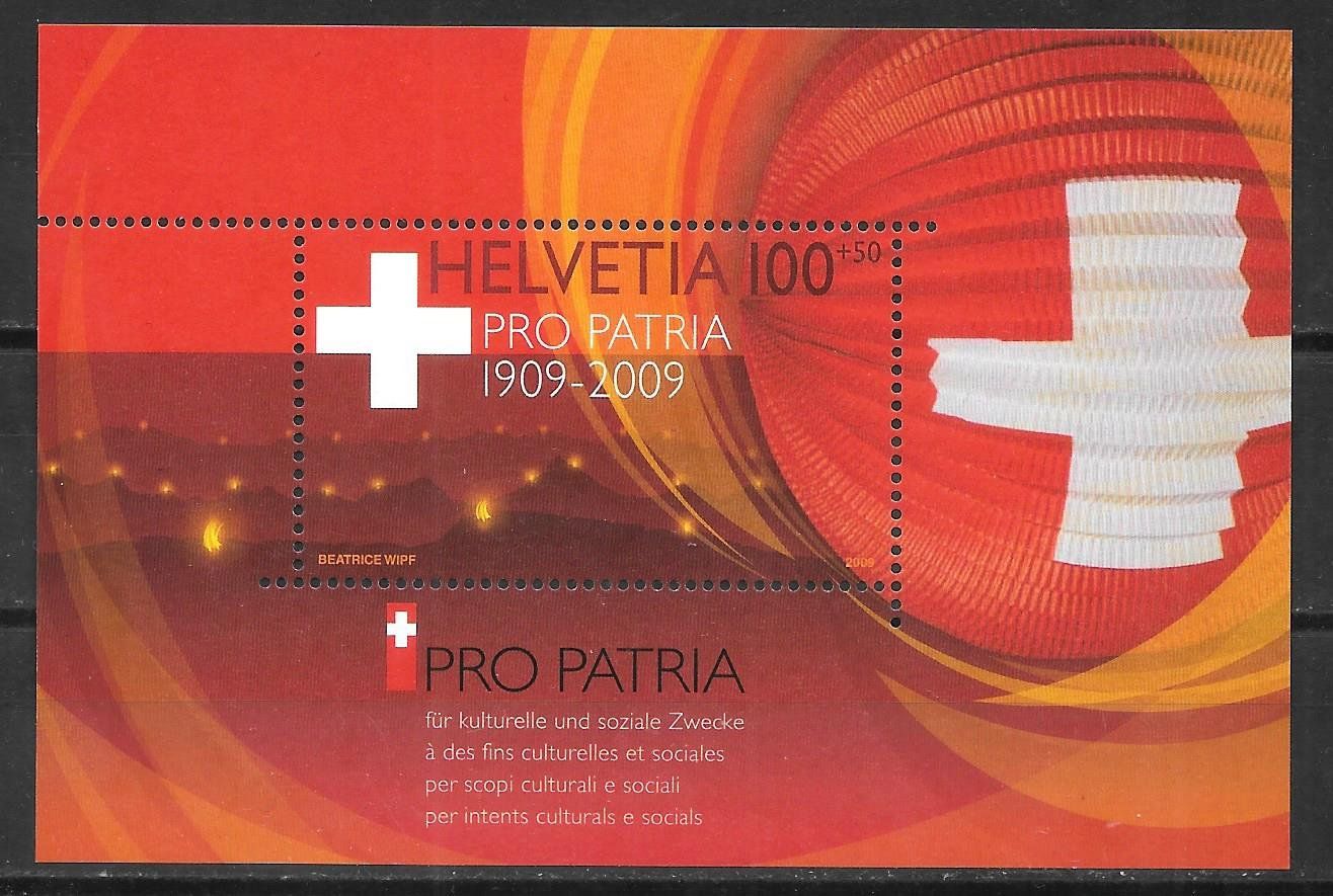 Tutti i francobolli: Pro Patria Bundesfeierblock 2009 B308 ** 8.5.2009 – Nuovo (secondo la descrizione) da Olten venduto da clotaldi