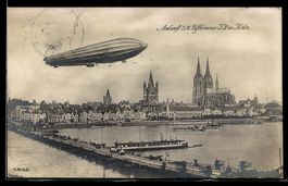 Köln, Ankunft des Zeppelin S.M. Luftkre