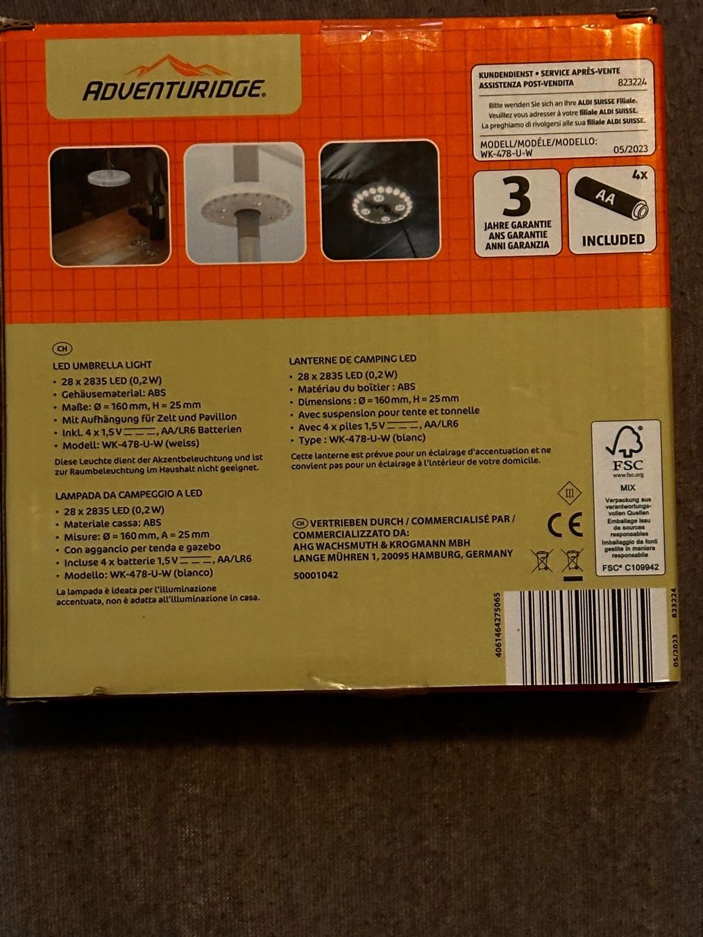 Lampen: LED-Schirmleuchte Adventuridge, neu – Neu und originalverpackt aus Adlikon b. Regensdorf von microman165 1