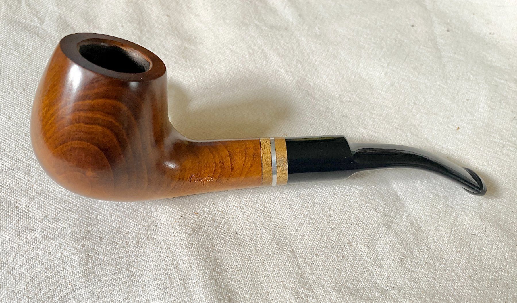 Pipes & Accessoires: Angelo Pfeife braun gebogen NEU – Neuf (Voir description) à Forch par xtcpiemont 1