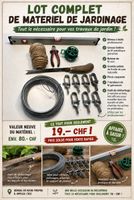 🌿 LOT COMPLET DE MATÉRIEL DE JARDINAGE – 19.- CHF