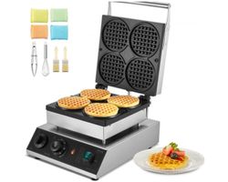 Kommerzielle Waffeleisen Waffel Maker Maschine 1750W 4 Stk.