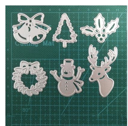 Cabilock 4-teilige Weihnachts-Schablonen Set – Wiederverwendbare Puderzucker-Vorlagen (Lebkuchenmann, Schneemann, Baum)