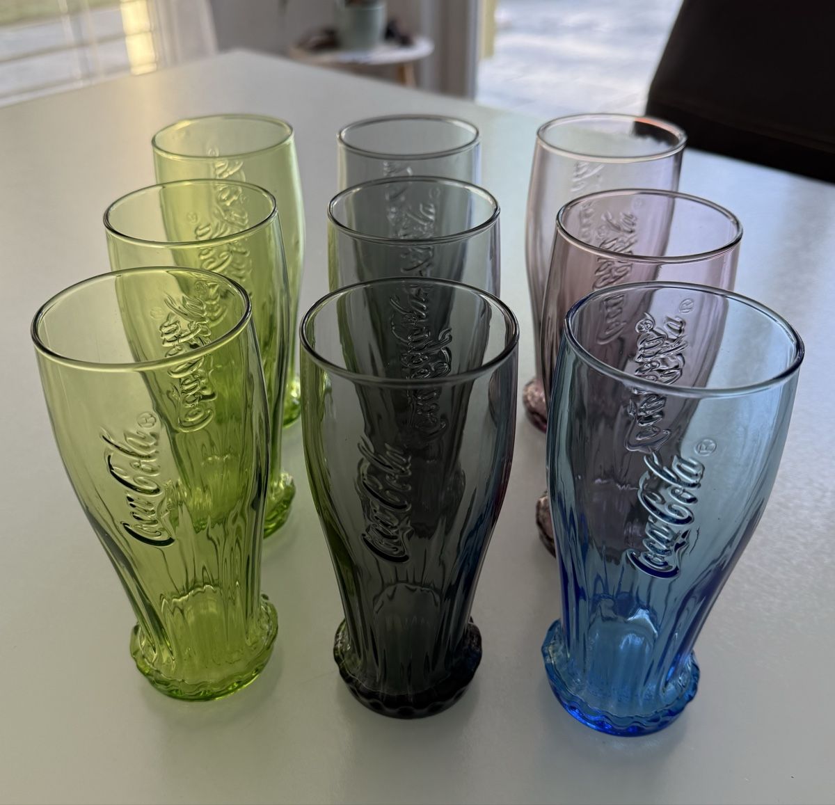 Coca-Cola Bicchieri: 9 Coca Cola Gläser von Mc Donalds – Usato da Gränichen venduto da pellegrino333