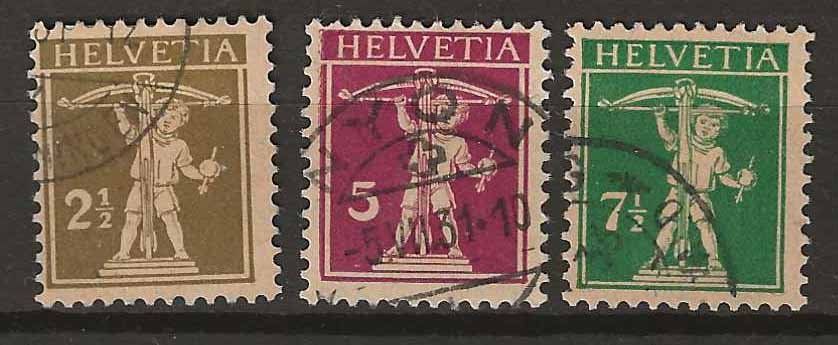 Tutti i francobolli: CH169 - Fils de Tell 169-171 obl. – Usato da Trélex venduto da Phil_Albert