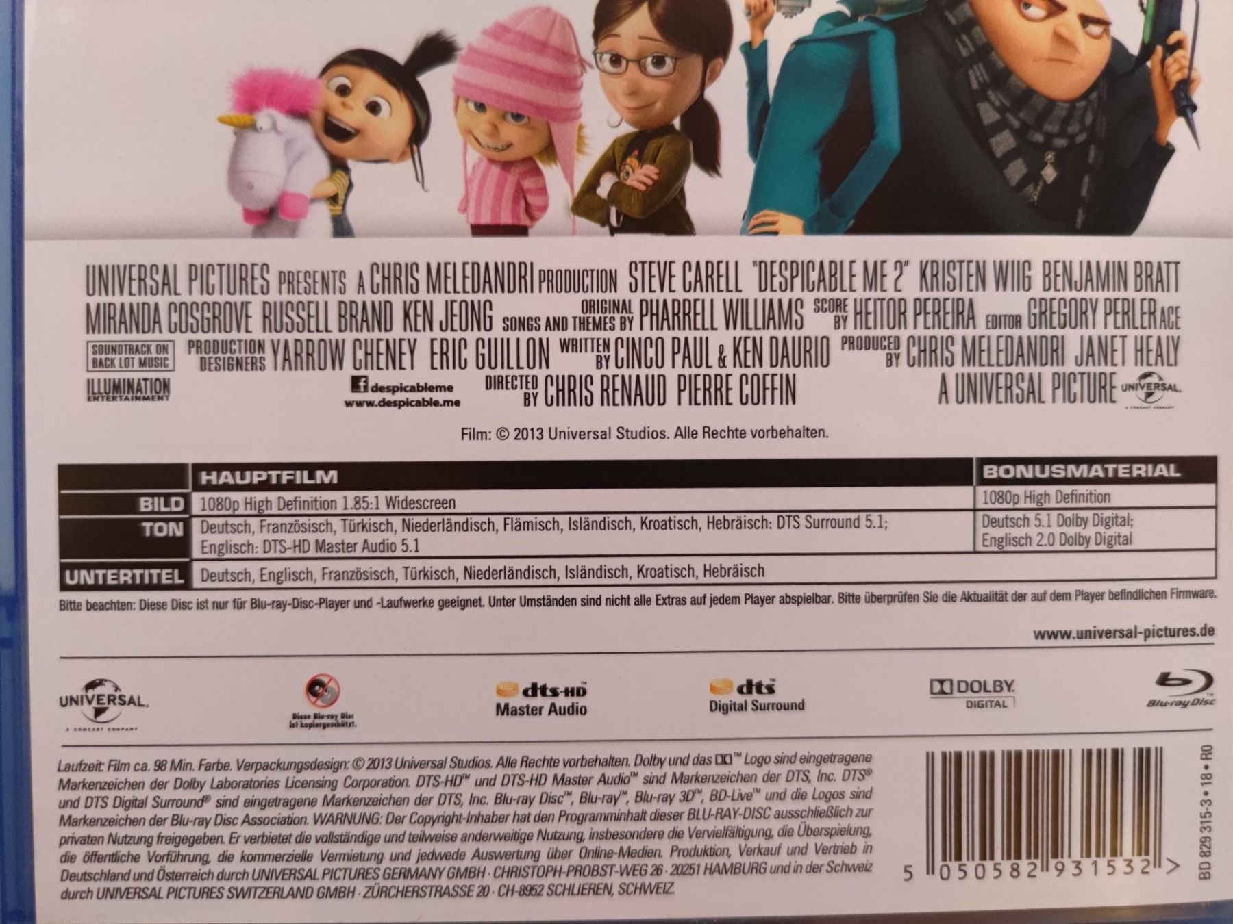 Tutti i DVDs: Ich einfach unverbesserlich 2 – Usato da Liestal venduto da Kratzilla 3