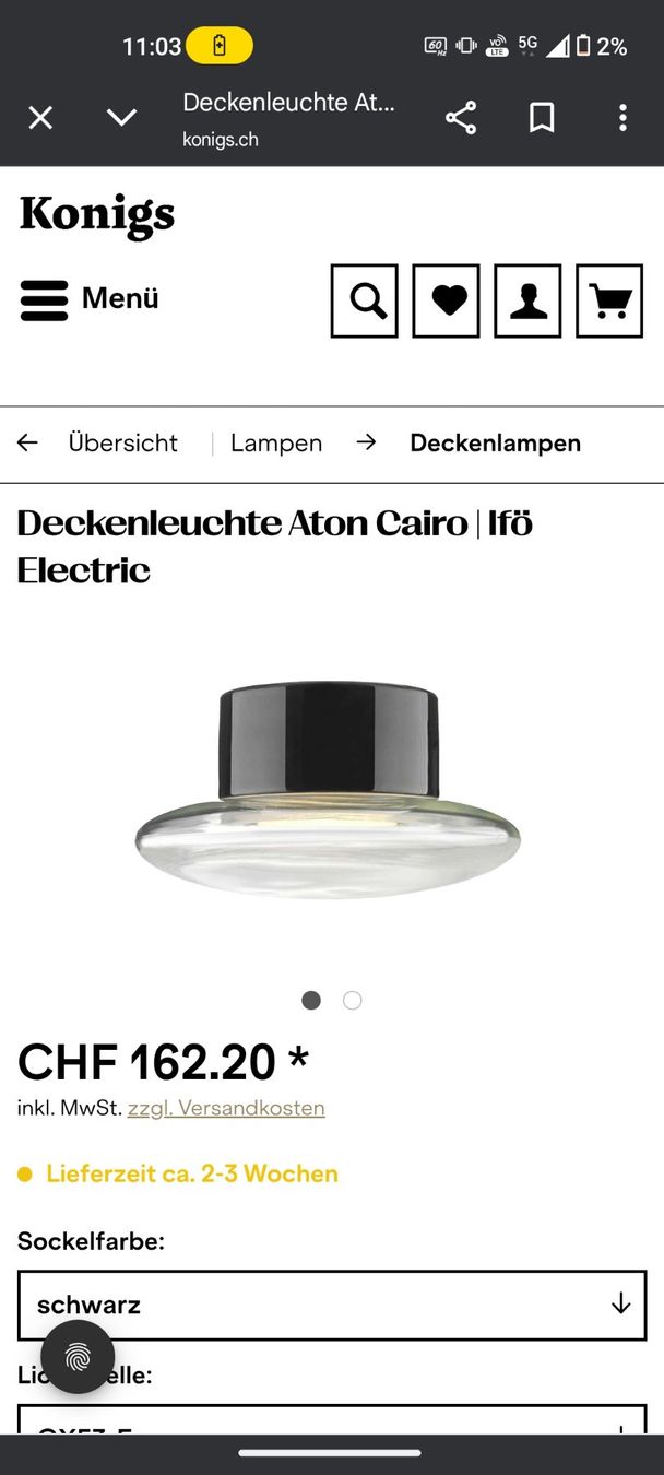 Lampade: Deckenleuchte Aton Cairo – Usato da Avegno venduto da gor_xjh8