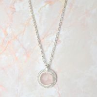 Halskette Silber 925 & Rosenquarz (SK1262.AH428RQ)