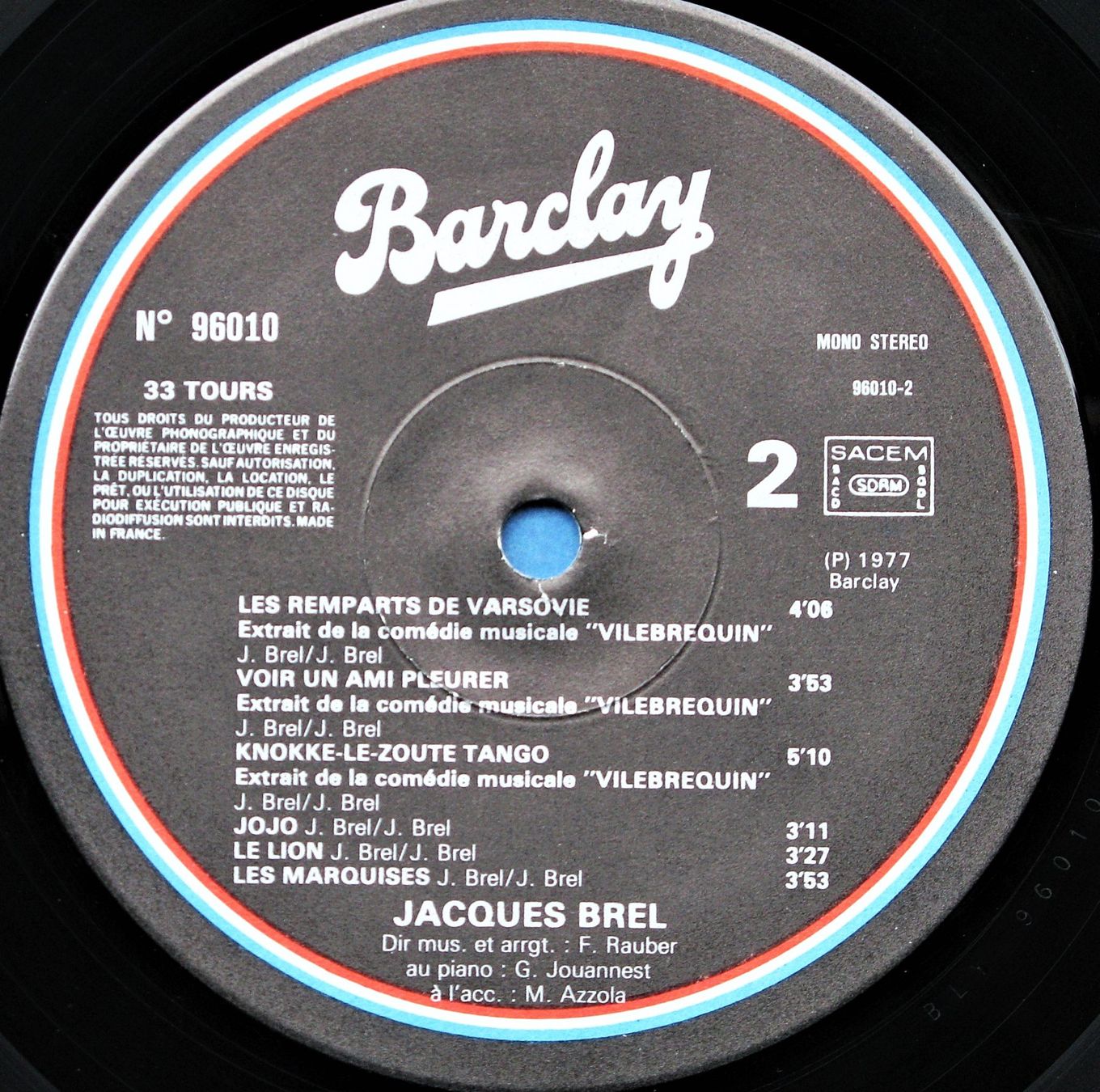 Dischi in vinile: JACQUES BREL "Brel" ORIGINAL LP VON 1977 IN VG++/EX – Usato da Monthey venduto da Pingmub 4