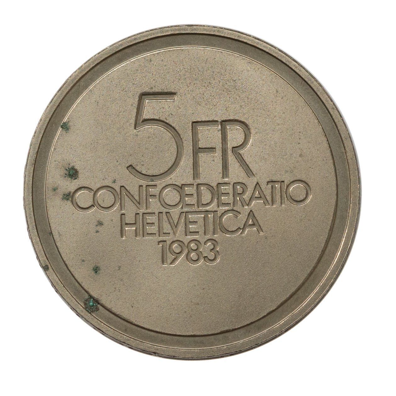 Alle Münzen: 5 Franken 1983 Ernest Ansermet – Gebraucht aus Rotkreuz von Swiss-Coins 1