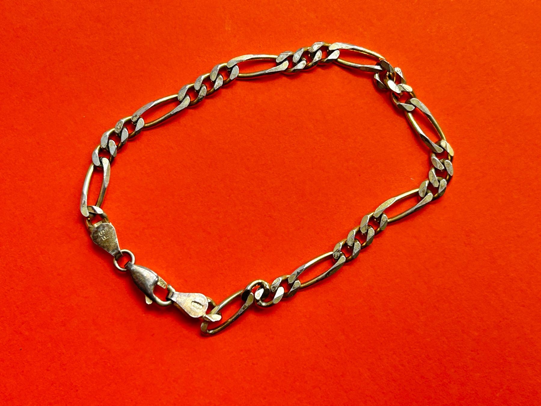 Armbänder & -reifen: Silber Armband Figarokette (20cm) – Gebraucht aus Laufen von Bellebellezza
