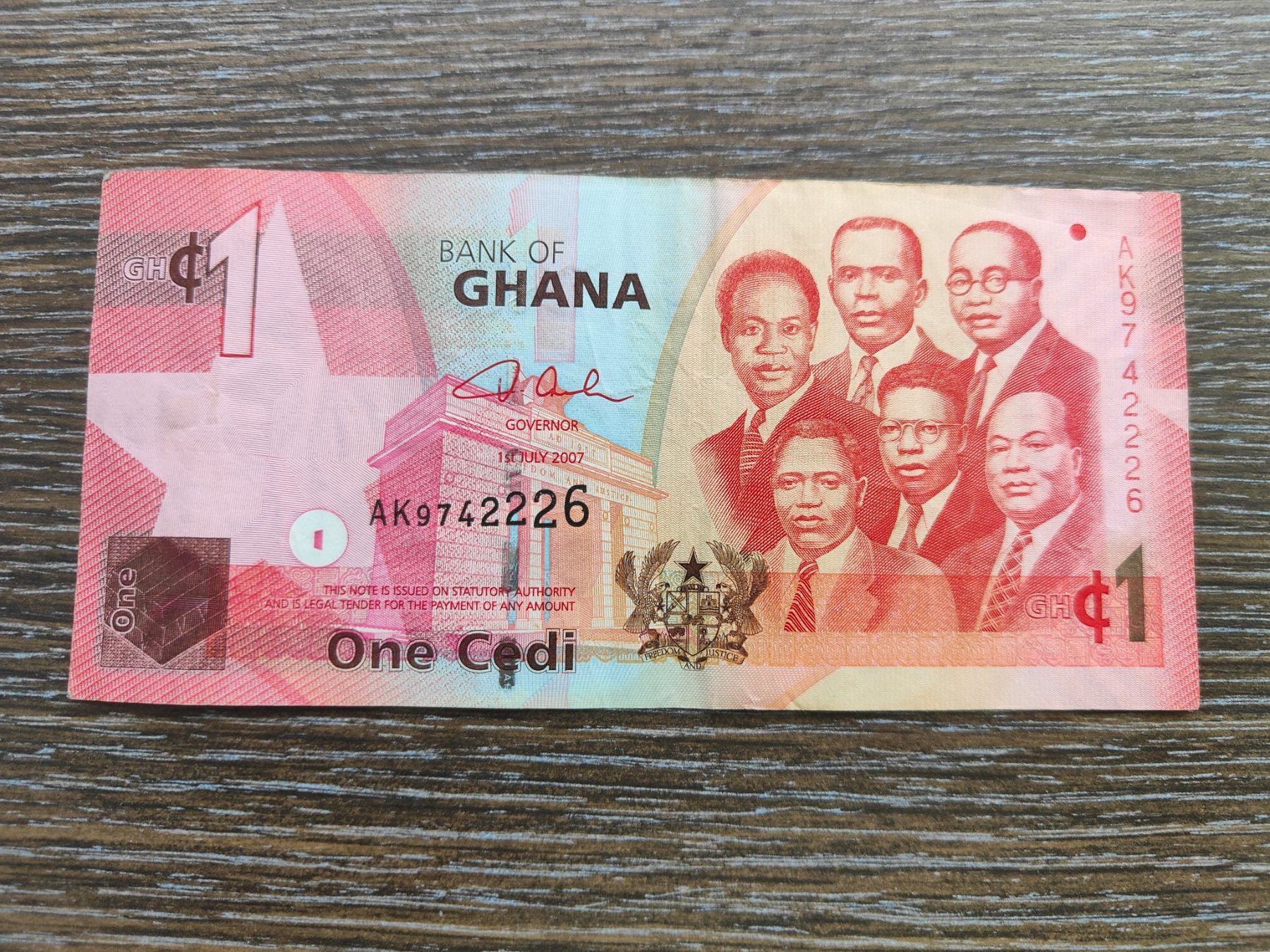 Banknoten: Ghana 1 Cedi 2007 !!!!!!! – Gebraucht aus Flaach von Lonzo99