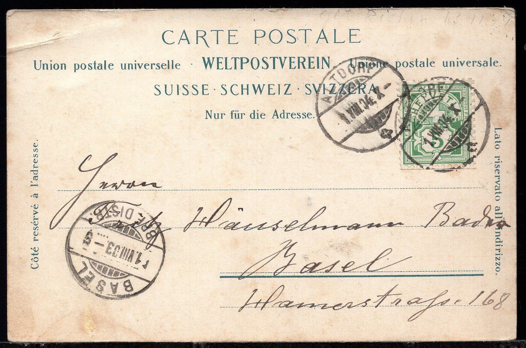 Cartes postales: Luzern  - Vierwaldstätersee -  Panorama   1903 – D'occasion à Aarau par kufi44 1