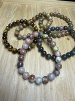 Edelstein Armband Set Naturstein Perlen 5 Stück neu