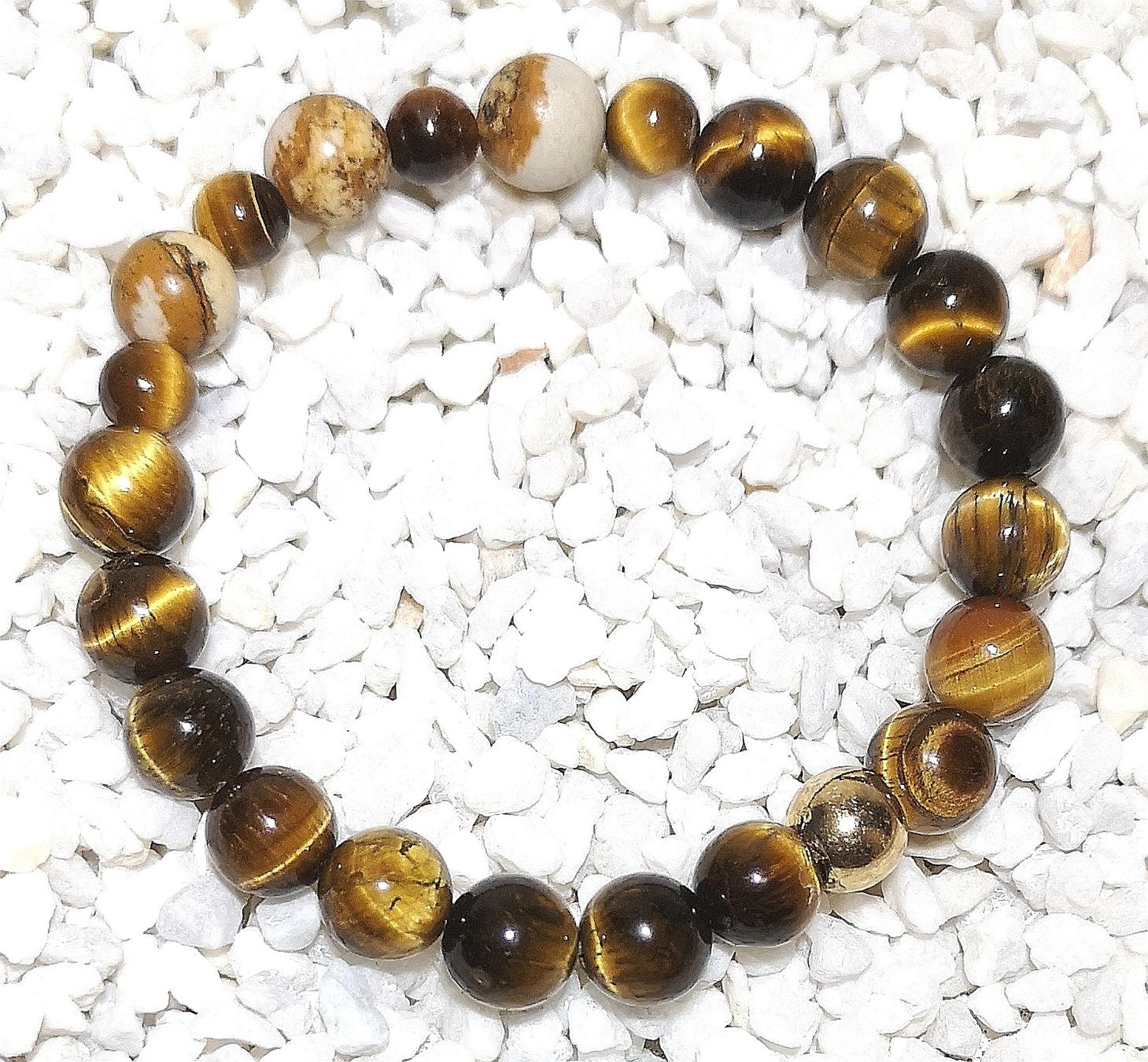 Bracciali & Braccialetti: Steinarmk. mit Tigerauge - Spendenaktion – Nuovo (secondo la descrizione) da Unterkulm venduto da Nachtigall 3
