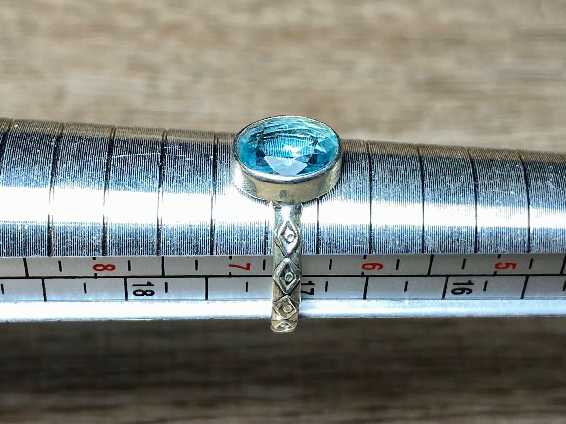 Anelli: 925 Silber Ring - natürlicher Blautopas – Nuovo e nell'imballaggio originale da Laax venduto da Kiki_Kingdom3 6
