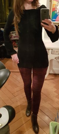 Pois langer Strickpullover Tunika m. Kaschmir XS zu Nile