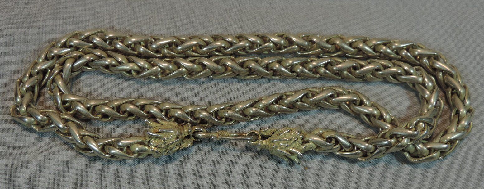 Catenine: Kette mit Drachenköpfen, Tibetsilber Halskette – Nuovo (secondo la descrizione) da Duggingen venduto da doogbua 2
