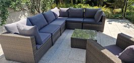 Gartenlounge rattan wetterfest