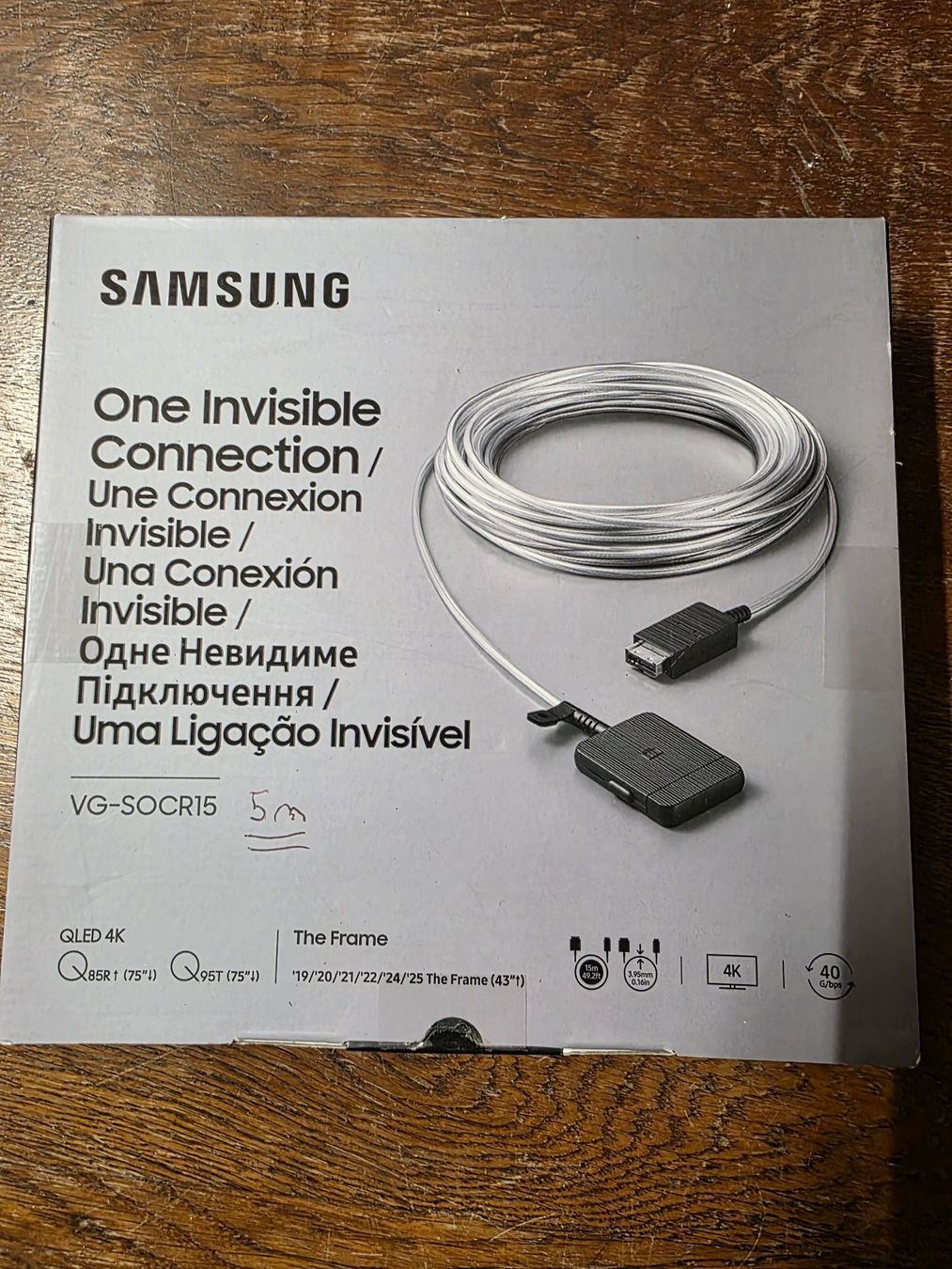 Samsung Cavi: Samsung Kabel One Invisible Connection 5 Meter The Frame neu – Nuovo (secondo la descrizione) da Pratteln venduto da Oliar164