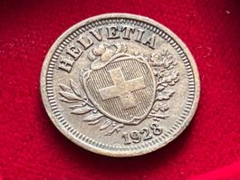 Schweiz 1 Rappen 1928 vzgl Schild mit Freiheitshut