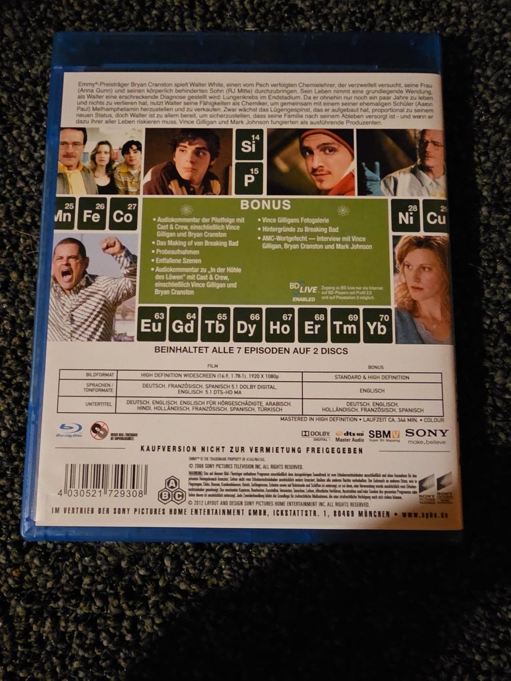 Tutti i DVDs: BREAKING BAD STAFFEL 1 – Usato da Ruswil venduto da jan_bxl5 1