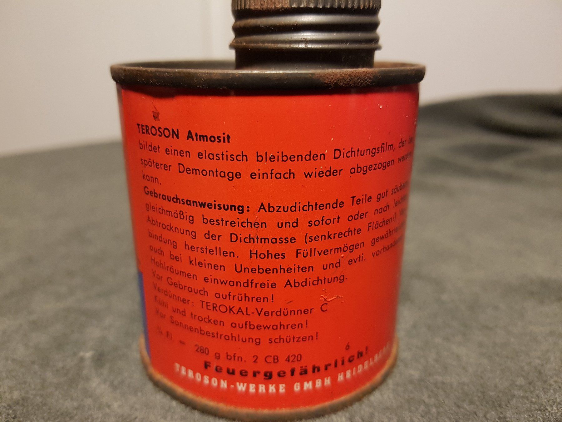Alle Werkzeuge: Dose Teroson Atmosit Sammler Gebinde abziebare Dichtung – Gebraucht aus Othmarsingen von chrampfi01 1