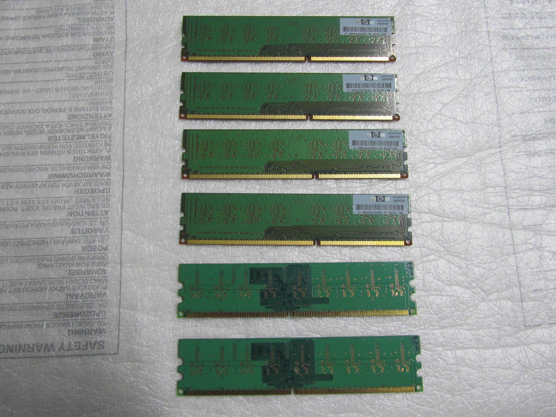 Memory / RAM: 6 x Verschiedene Memory Ram – Gebraucht aus moosseedorf von RTN10 4