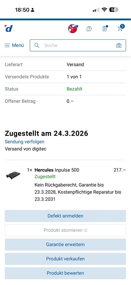 Hercules Console di mixaggio: Hercules Inpulse 500 – Nuovo (secondo la descrizione) da Bühler venduto da mau_t2nr 3