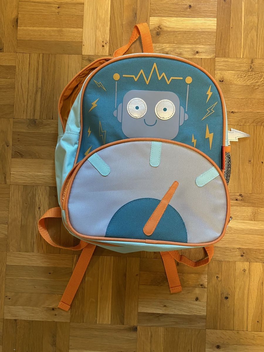 Borse & Zaini: Lustiger Roboter Kinder Rucksack von skiphop – Usato da Zizers venduto da dalaub 1