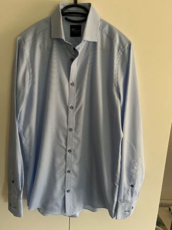 Herren langarm Hemd hellblau von Venti Editions Gr. 40