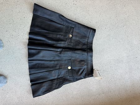 Sandro Black Leather Skirt (Sandro Size 2 or S)