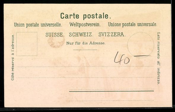 Ansichtskarten: Litho Appenzell, Trachtengruppe vor Orts – Gebraucht aus Berlin von bartko-reher 1