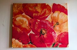 Leinwandbild Mohnblumen 610 x 760 cm