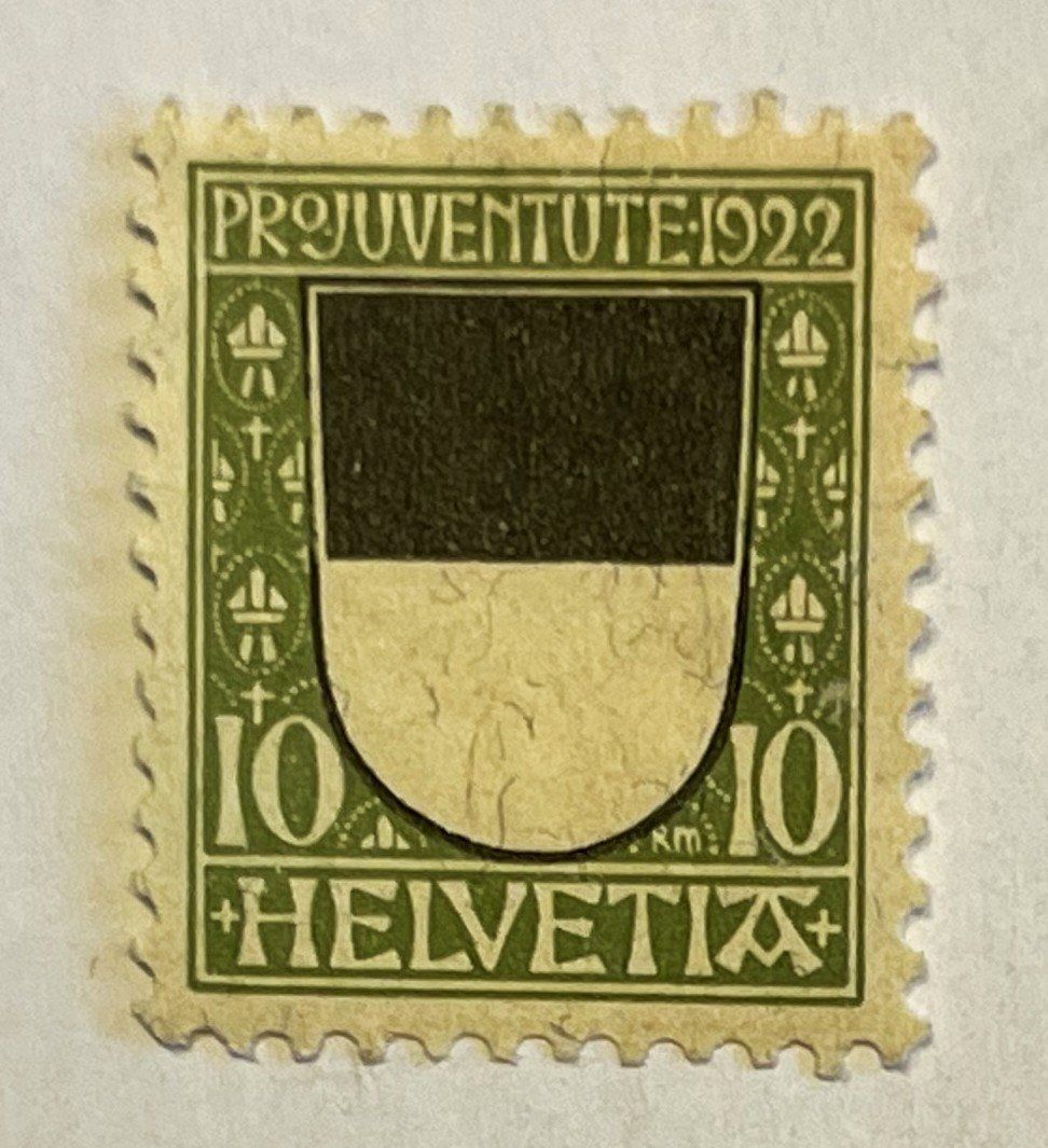 Alle Briefmarken: Pro Juventute 1922, Helvetia 10 – Gebraucht aus Oftringen von Vucki