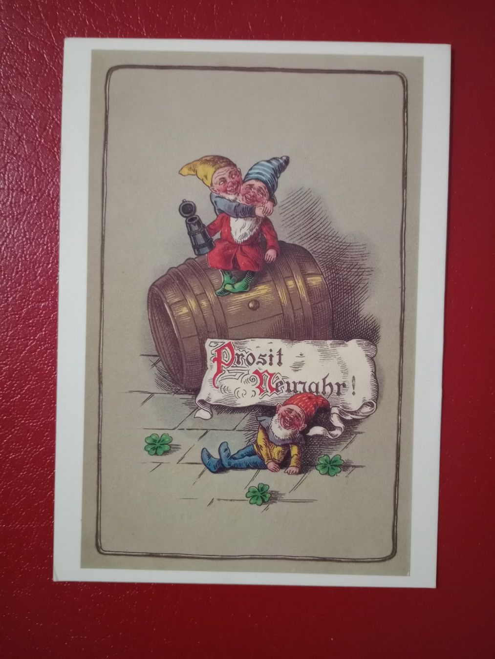 Cartoline postali: AK Neujahr Zwerge – Usato da Küttigen venduto da Melisch1000